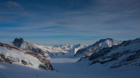 Sphinxterasse: Konkordiaplatz und  Aletschgletscher